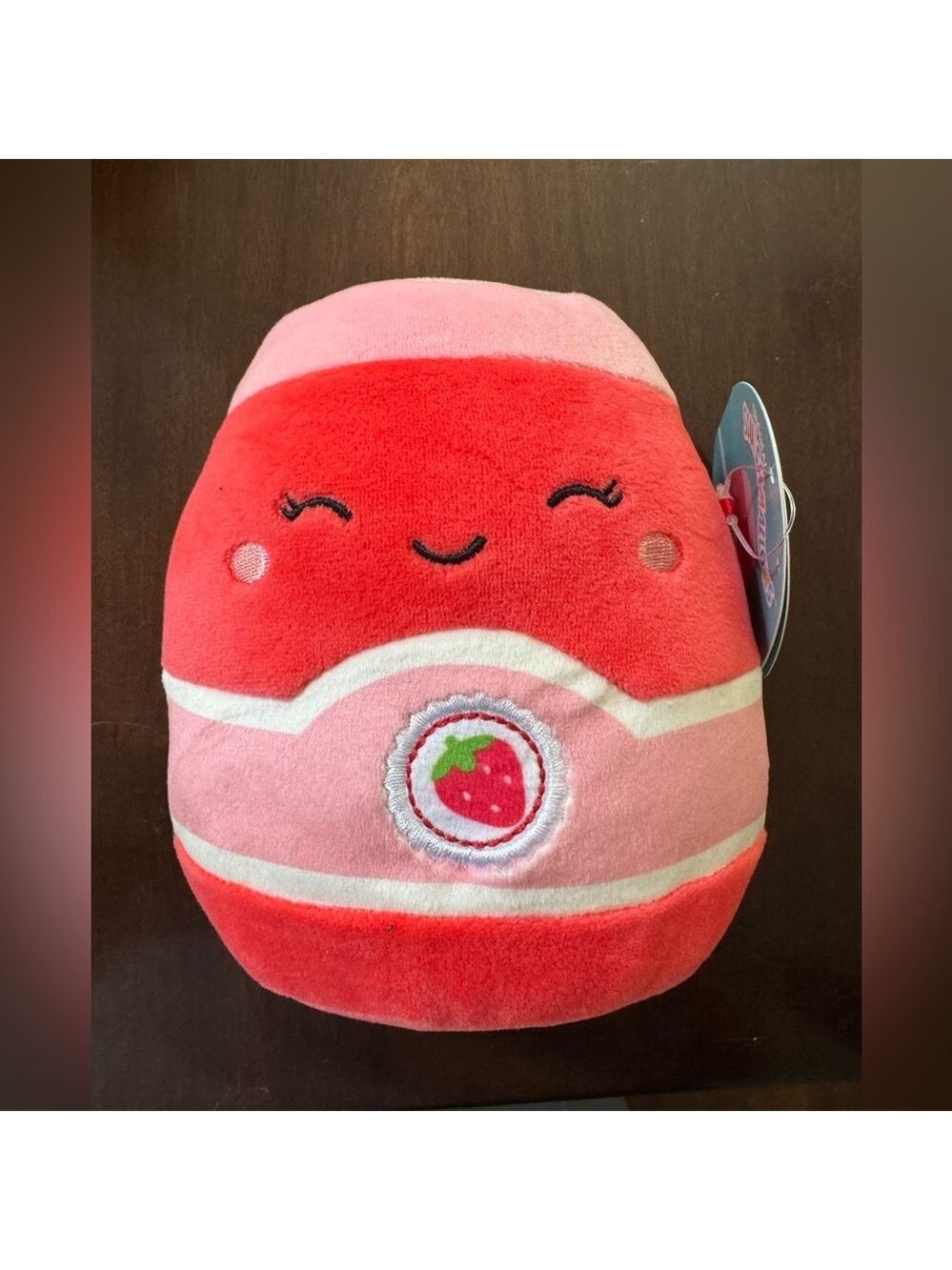 NWT Squishmallows Janna The Strawberry Jam Jar Stuffed Plush